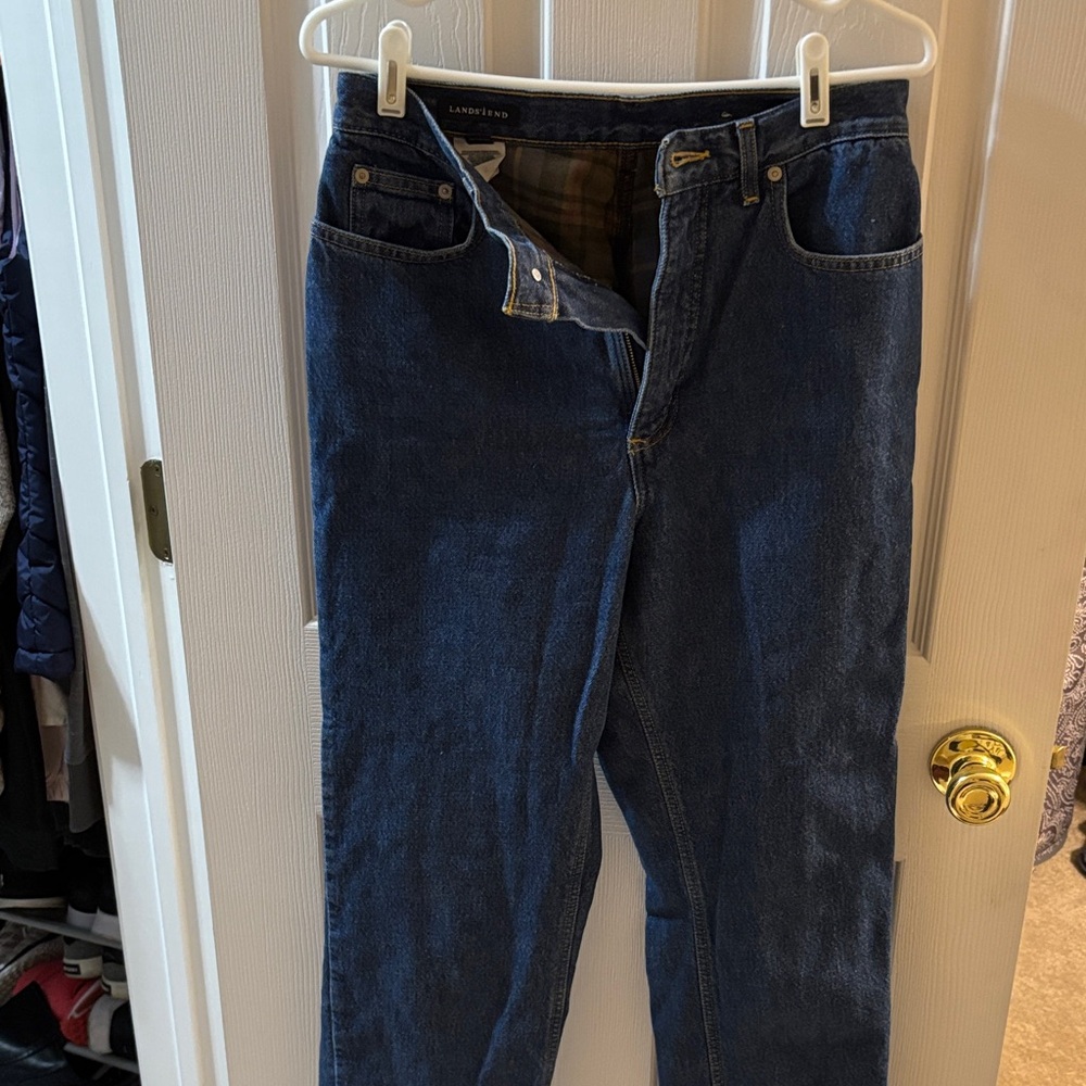 Lands' End Women's Relaxed Fit Blue Jeans